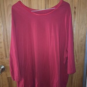 Catherines Women's Red Long Sleeve Top
